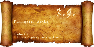 Kalapis Gida névjegykártya